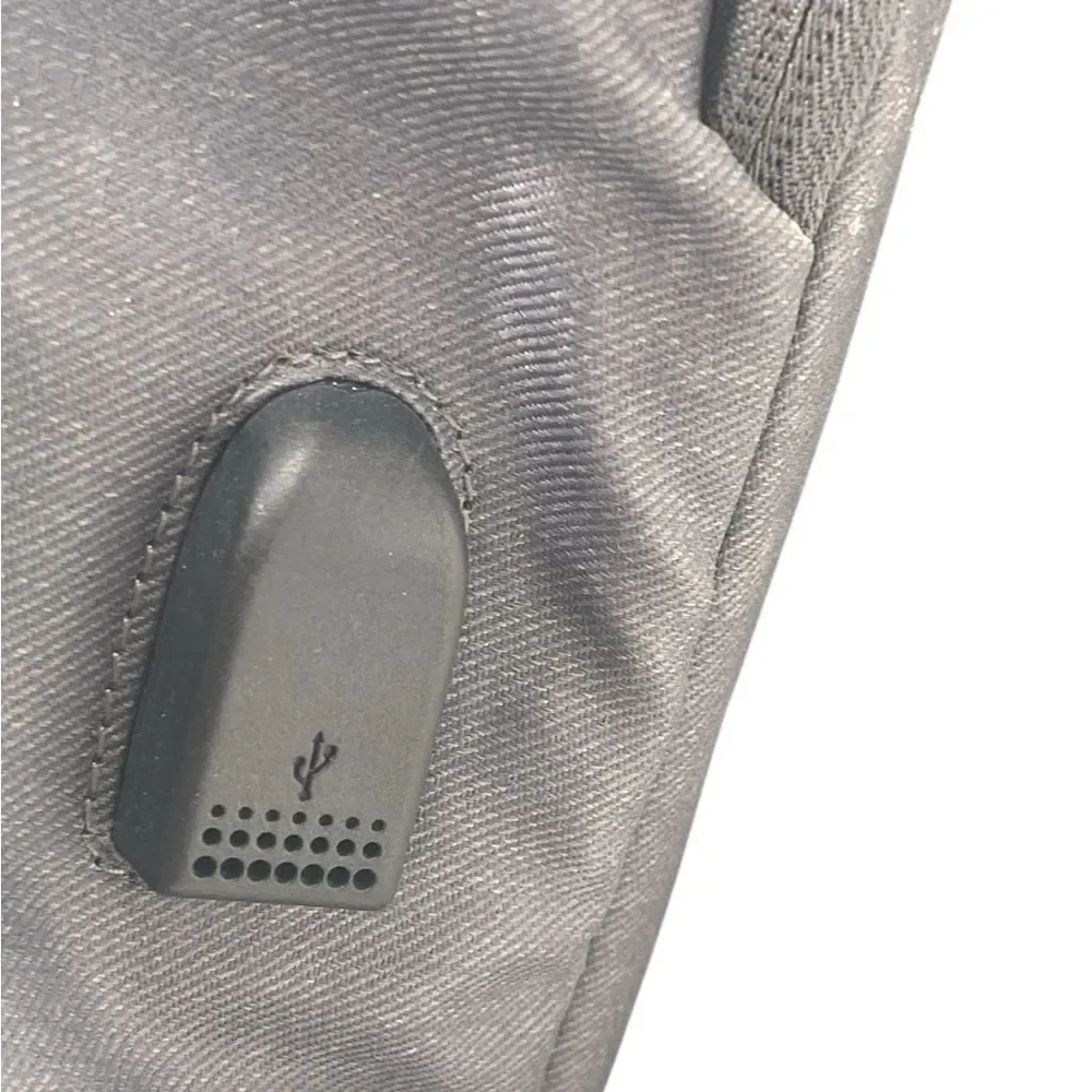 High Sierra Backpack Business Proslim USB Laptop Bag Mercury Gray Black